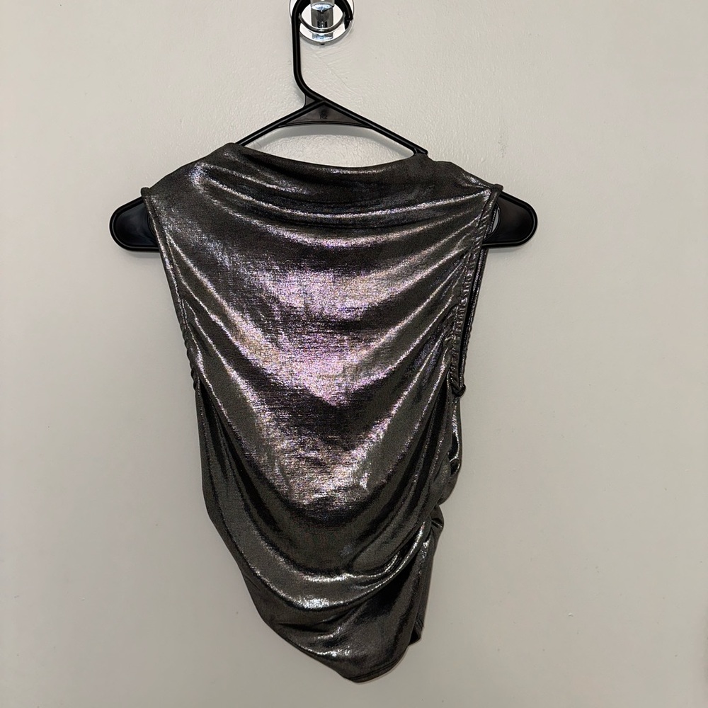 Knit Silver Top